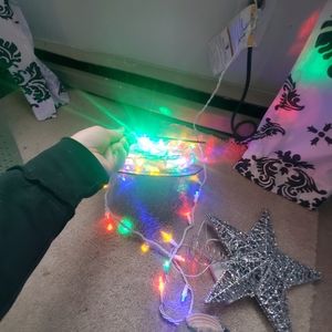 Christmas light and tree topper star